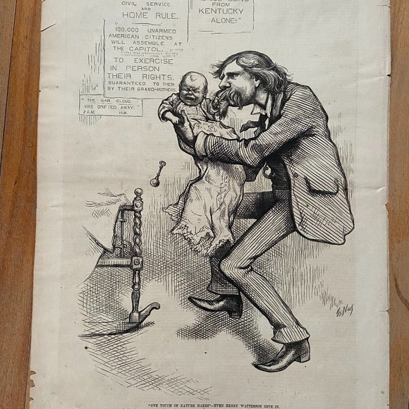 Harpers Weekly, Thomas Nast, Engraving, 1877 - Picture 1 of 5